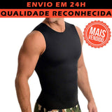 Camiseta de Compressão e Postura Slim Muscle (Masculina) - Frete Grátis
