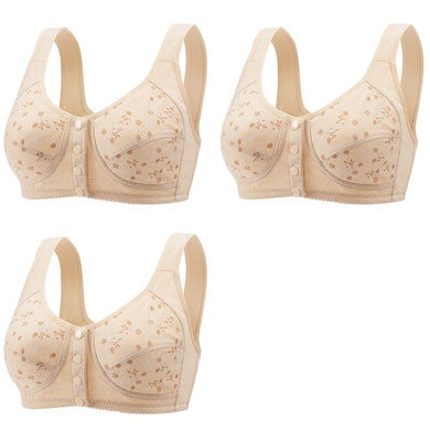 Kit 3 peças Sutiã Fechamento Frontal 100% Algodão (Promoção de Lançamento)