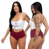 Kit 5 Calcinhas Cinta Modeladora Rendada FIO DUPLO  (PROMOÇÃO DE LANÇAMENTO - Frete Grátis)