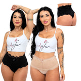 Kit 5 Calcinhas Cinta Modeladora Rendada FIO DUPLO  (PROMOÇÃO DE LANÇAMENTO - Frete Grátis)