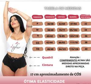 Kit 5 Calcinhas Cinta Modeladora Rendada FIO DUPLO  (PROMOÇÃO DE LANÇAMENTO - Frete Grátis)