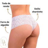 Kit Calcinha Short Rendada Leonora (PROMOÇÃO LANÇAMENTO - FRETE GRÁTIS SÓ HOJE)