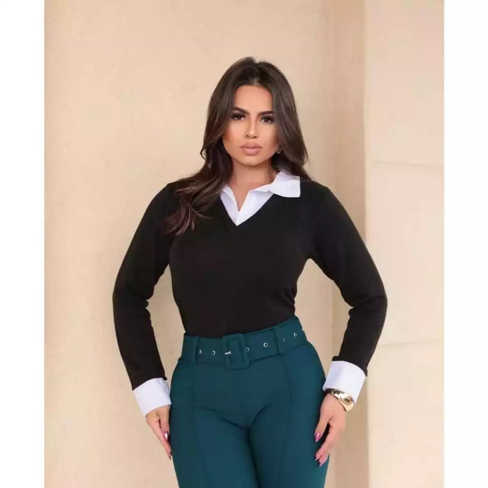 Suéter Leona (Com composição camisa) - 40% OFF hoje!