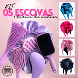 Kit Escovas Espelho Meu (Brinde: Touca de Cetim - Promoção Relâmpago)