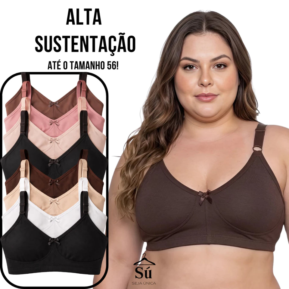 Kit com 2 ou 4 Sutiãs FlowUp: Reforçados de Alta Sustentação