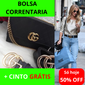 Bolsa de Ombro em Correntaria - COMPRANDO HOJE GANHE O CINTO DE BRINDE!