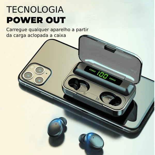 AlfaPods Pro® Fone Bluetooth à Prova D'água (PROMOÇÃO RELÂMPAGO)
