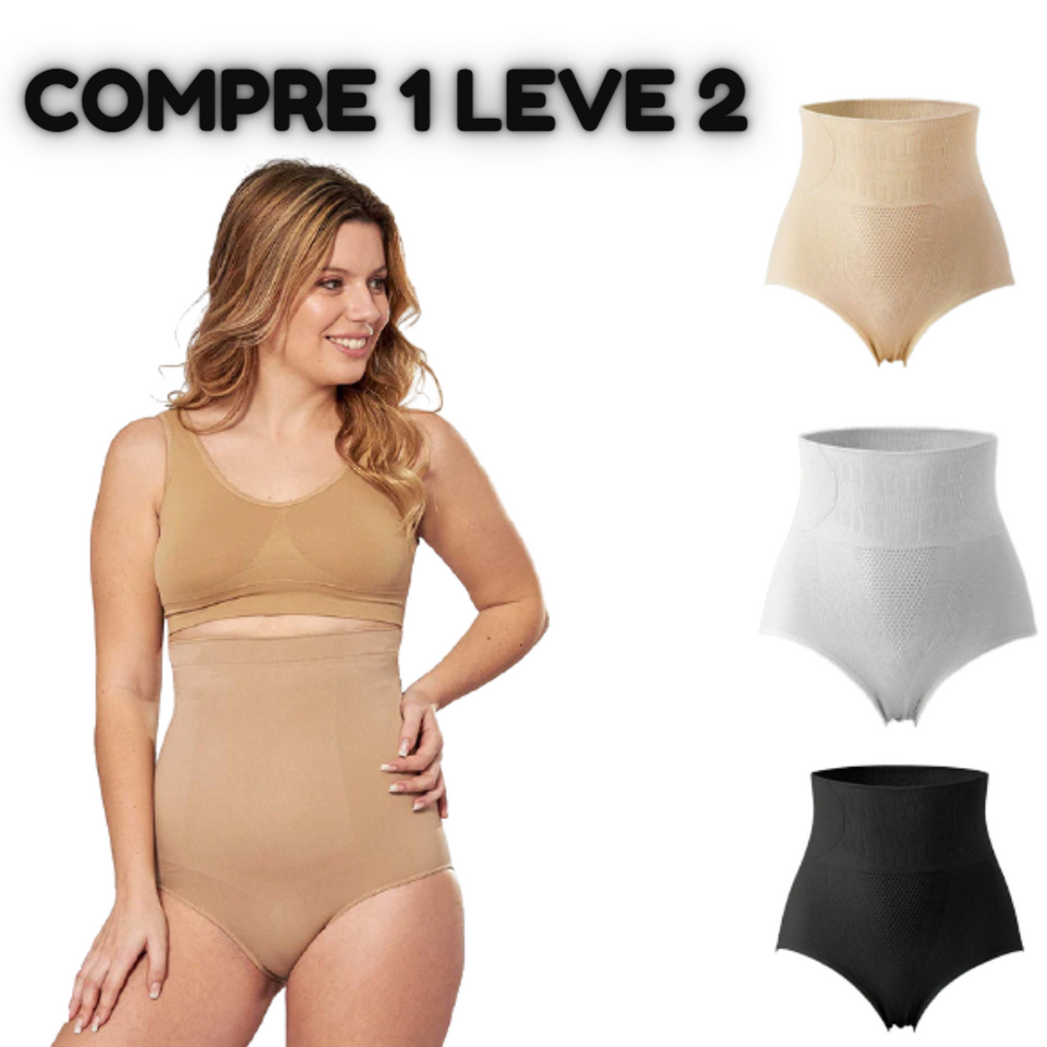 Calcinha Seca Barriga de Alta Compressão - Fit Slim (Pague 1 Leve 2)