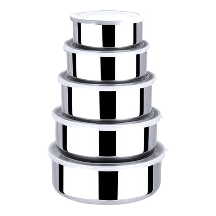 Kit Potes inox Bonox - 5 peças (PROMOÇÃO RELÂMPAGO)