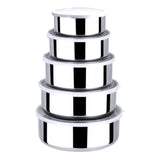 Kit Potes inox Bonox - 5 peças (PROMOÇÃO RELÂMPAGO)